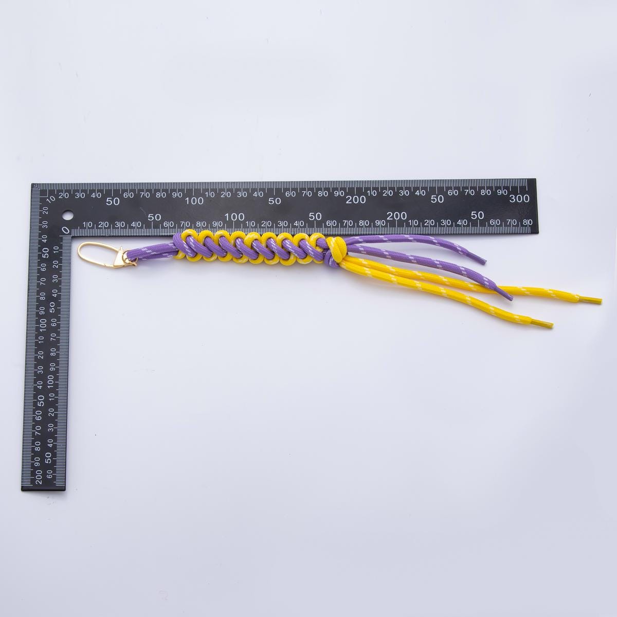 Handmade Sports Paracord Knotted Keychain Accessories Purple and Blue Lanyard Supply for Backpack Bag Charm | WB-00125
