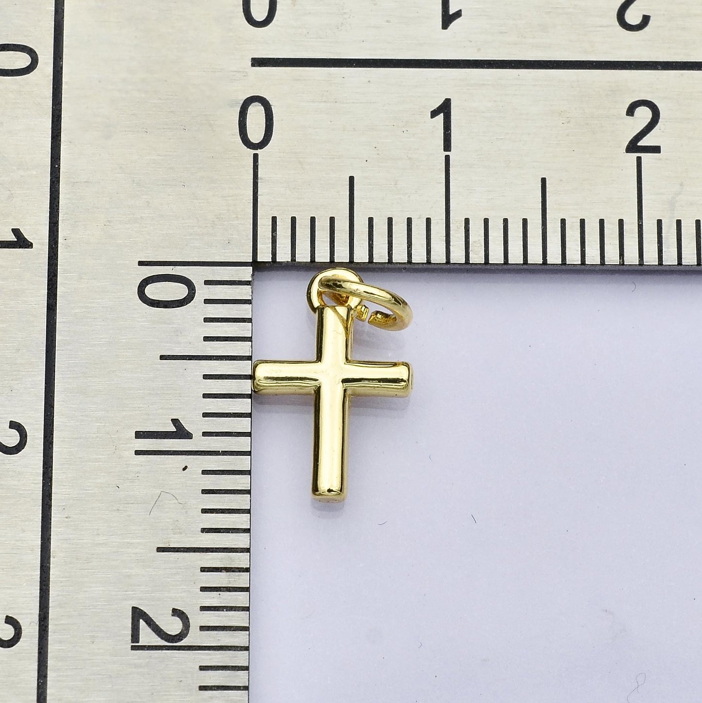 14K Gold Filled 12mm Minimalist Cross Mini Charm Dainty Pendant for DIY Jewelry Making Supply for Necklace Bracelet Earring | AH638
