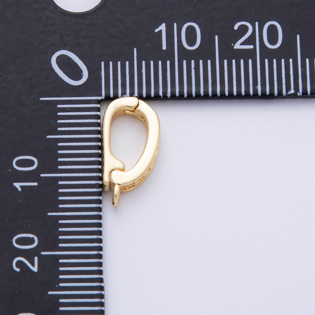 18K Gold Filled 14mm Push Gate Oval CZ Minimalist Finding in Gold & Silver Enhancer Bail Hinged Jewelry Connector DIY Supply | SUPP-2905
