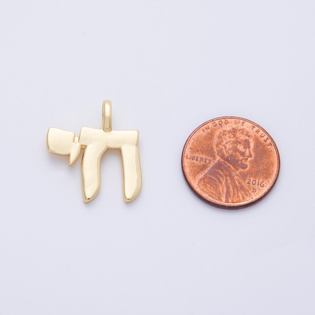 14k gold filled "Chai" Hebrew Life Symbol Charm Jewish Jewelry Gift Bar Mitzvah Necklace Component DIY Supply | Pendants-100101
