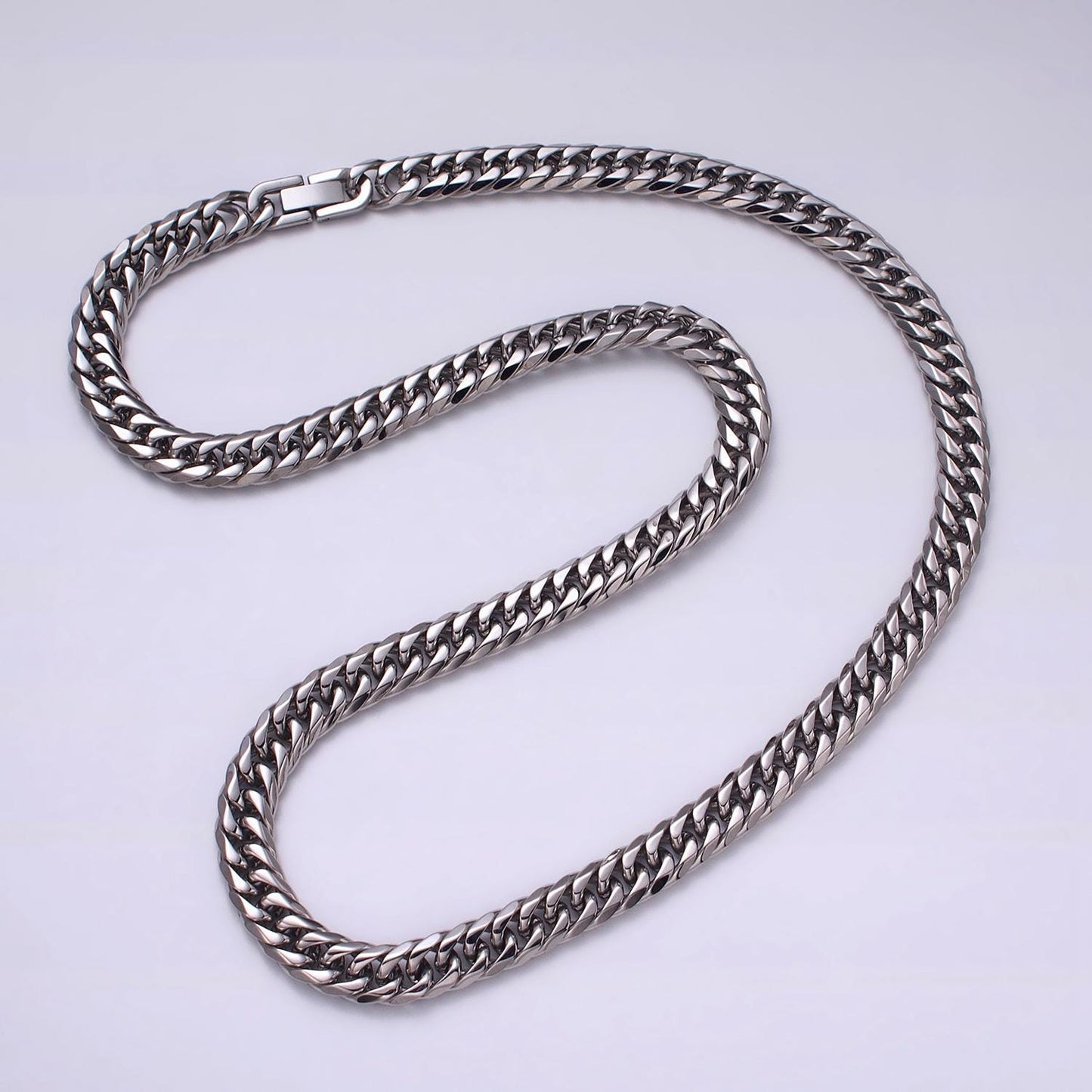 Chunky Stainless steel 10mm Cuban curb 24.5 inch for Men layering chain necklace Macho Punk Jewelry | WA-3975
