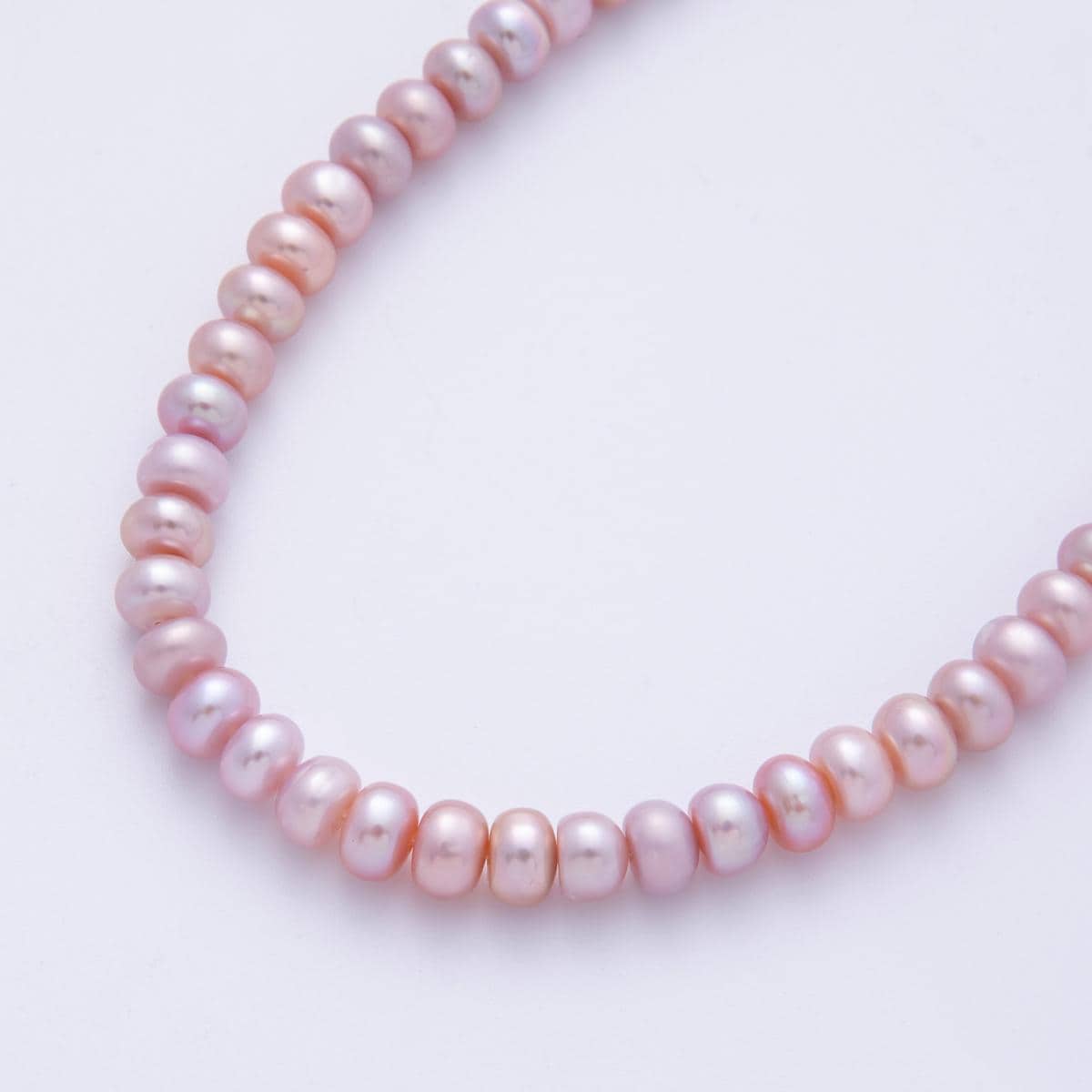 6mm Potato Shell Pearl Bead Strand Mauve Pink Purple Pearls for Jewelry Making, Necklace & Bracelet Craft Supplies Colorful Beads WA-4052