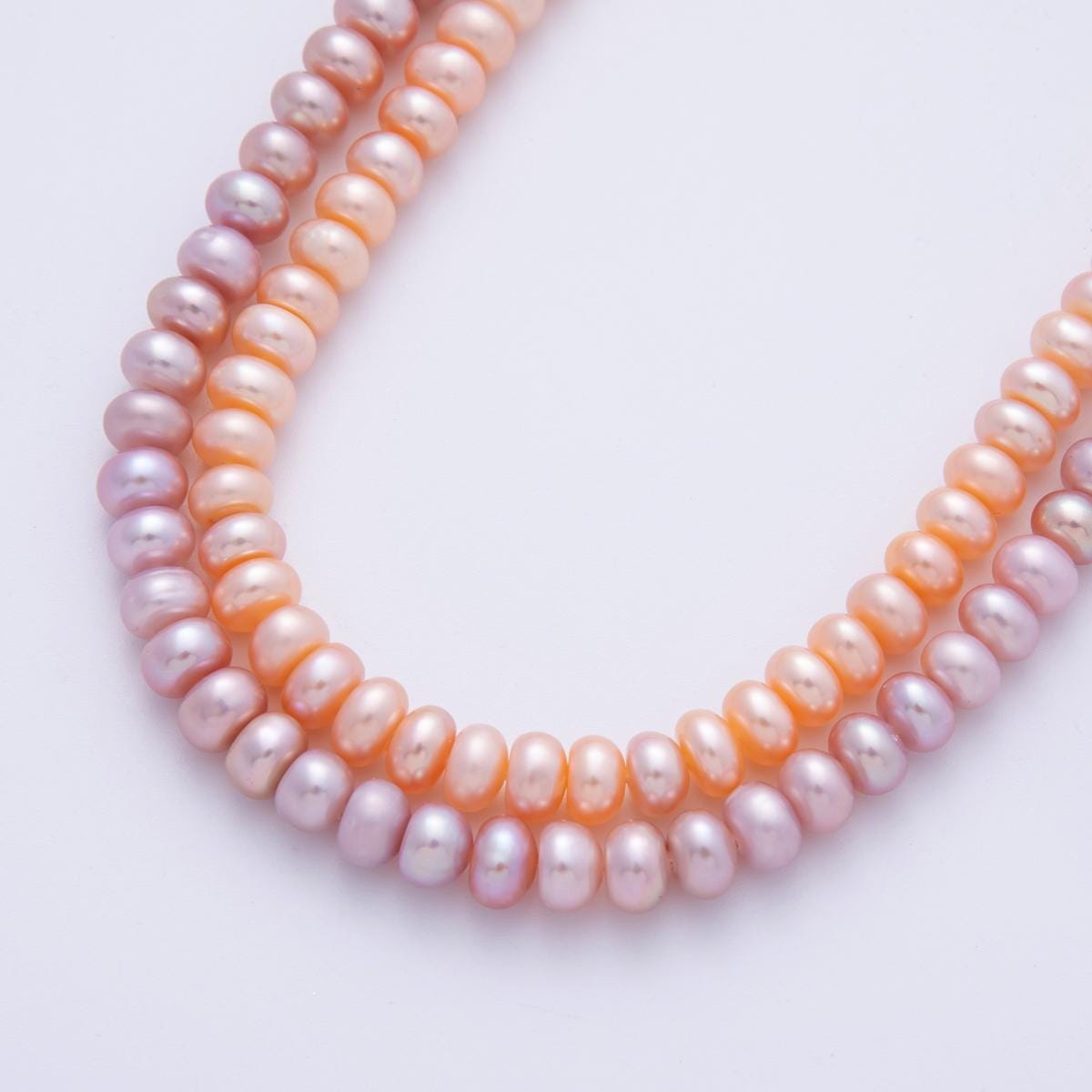 6mm Potato Shell Pearl Bead Strand Mauve Pink Purple Pearls for Jewelry Making, Necklace & Bracelet Craft Supplies Colorful Beads WA-4052