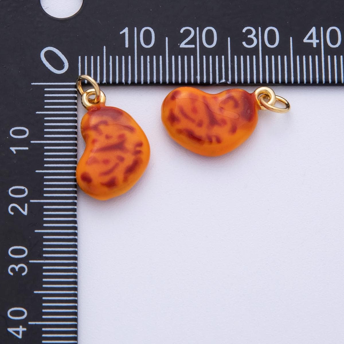 14K Gold Filled 18.5mm Palmier Pastry 3D Multidimensional Charm Painted Enamel Foodie Gift DIY Jewelry Supply | Charms-100017