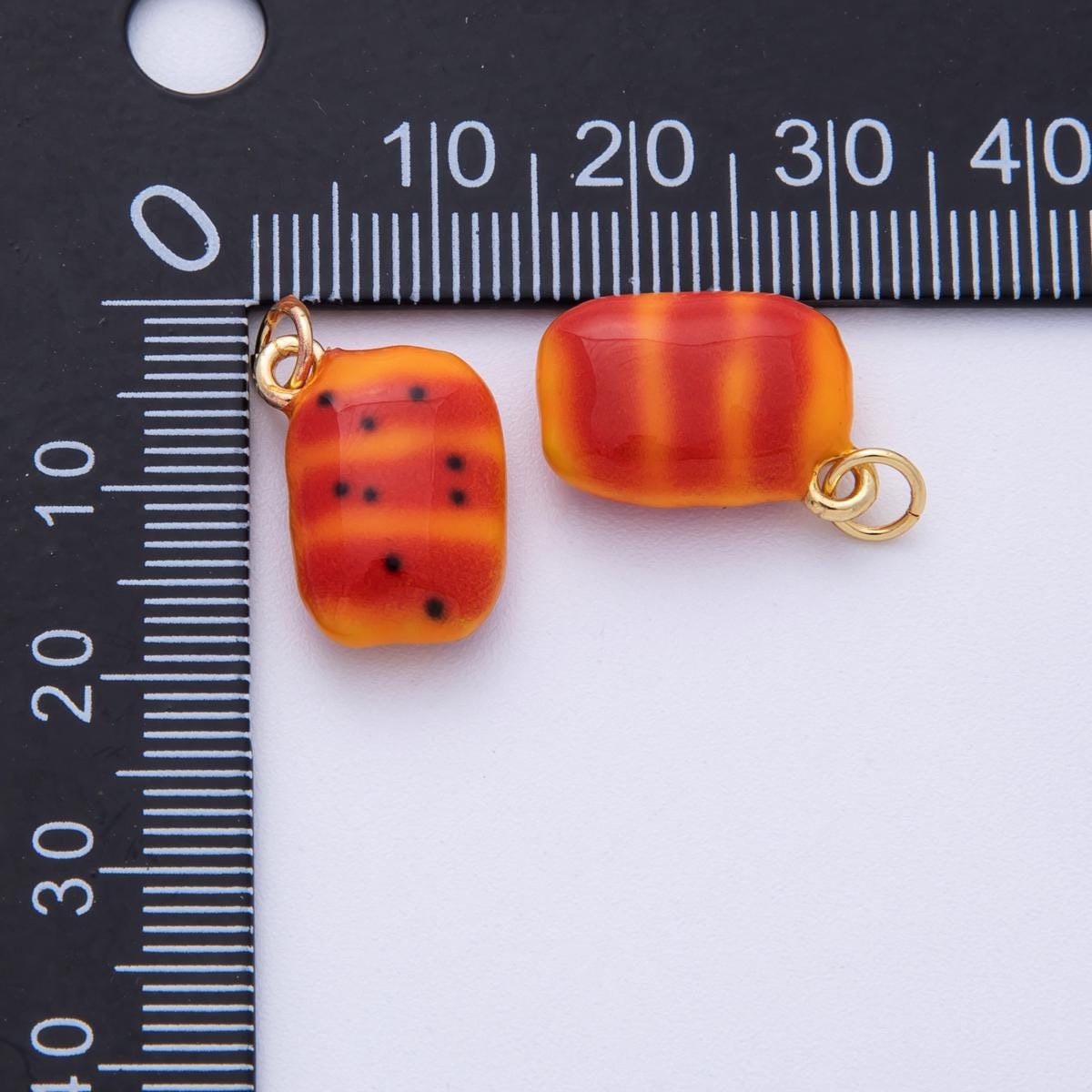 14K Gold Filled 16.5mm Pain Au Chocolate Puffy Pastry 3D Multidimensional Charm Foodie Gift DIY Jewelry Supply | Charms-100018