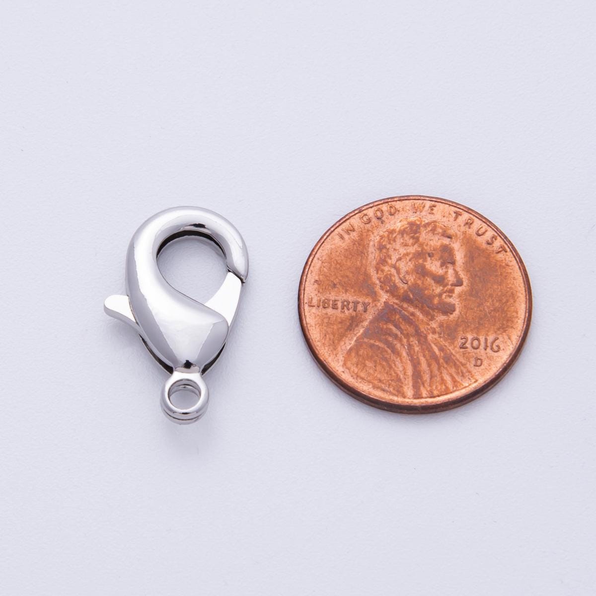 Silver 19mm Minimalist Lobster Clasps Claw Closure Findings Jewelry Making Supplies Wholesale Claw Clasps Trigger Clasp Connector | Z-A1676