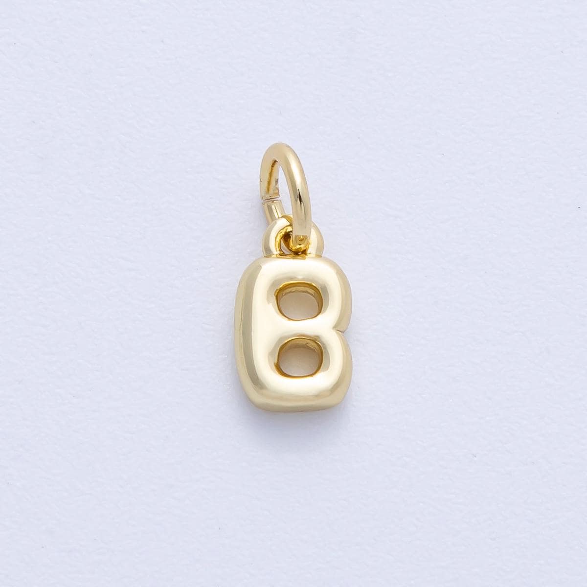 14K Gold Filled 9mm Initial Letter Chubby Balloon A-Z Alphabet Charm Bubble Pendants DIY Jewelry Making Supplies | AF-261