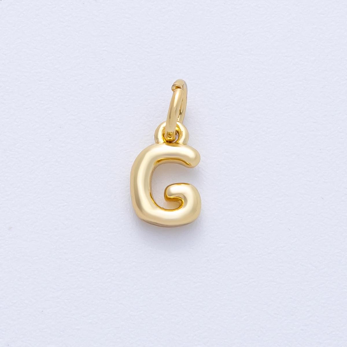 14K Gold Filled 9mm Initial Letter Chubby Balloon A-Z Alphabet Charm Bubble Pendants DIY Jewelry Making Supplies | AF-261