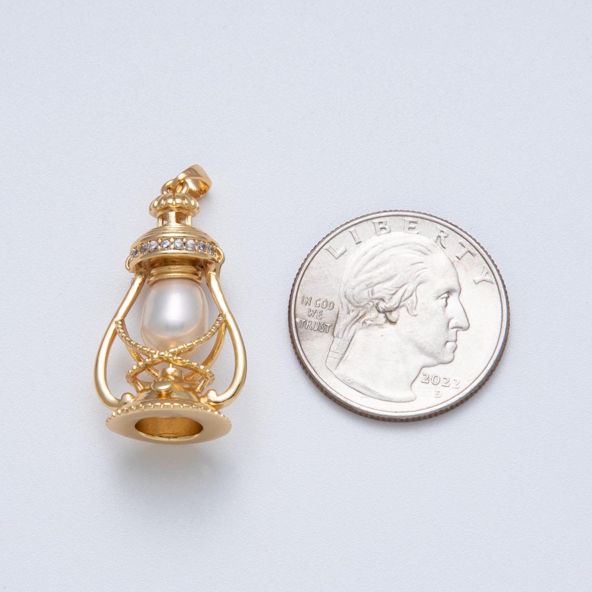 18k gold filled camping Lantern charm small charm for travel, girl scout jewelry inspired Charms-00064