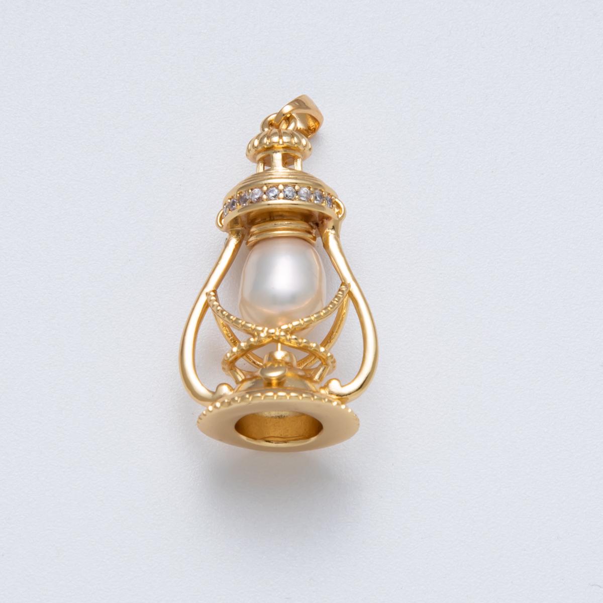 18k gold filled camping Lantern charm small charm for travel, girl scout jewelry inspired Charms-00064