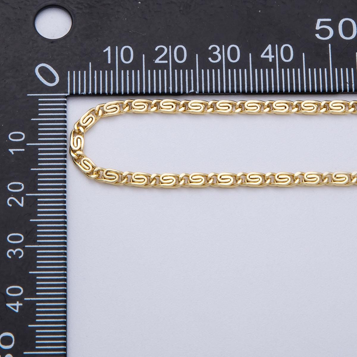 14K Gold Filled 2.5mm Minimalist Scroll Unfinished Chain by Yard Minimalist Style bulk roll chain DIY Jewelry supply | Roll-1826