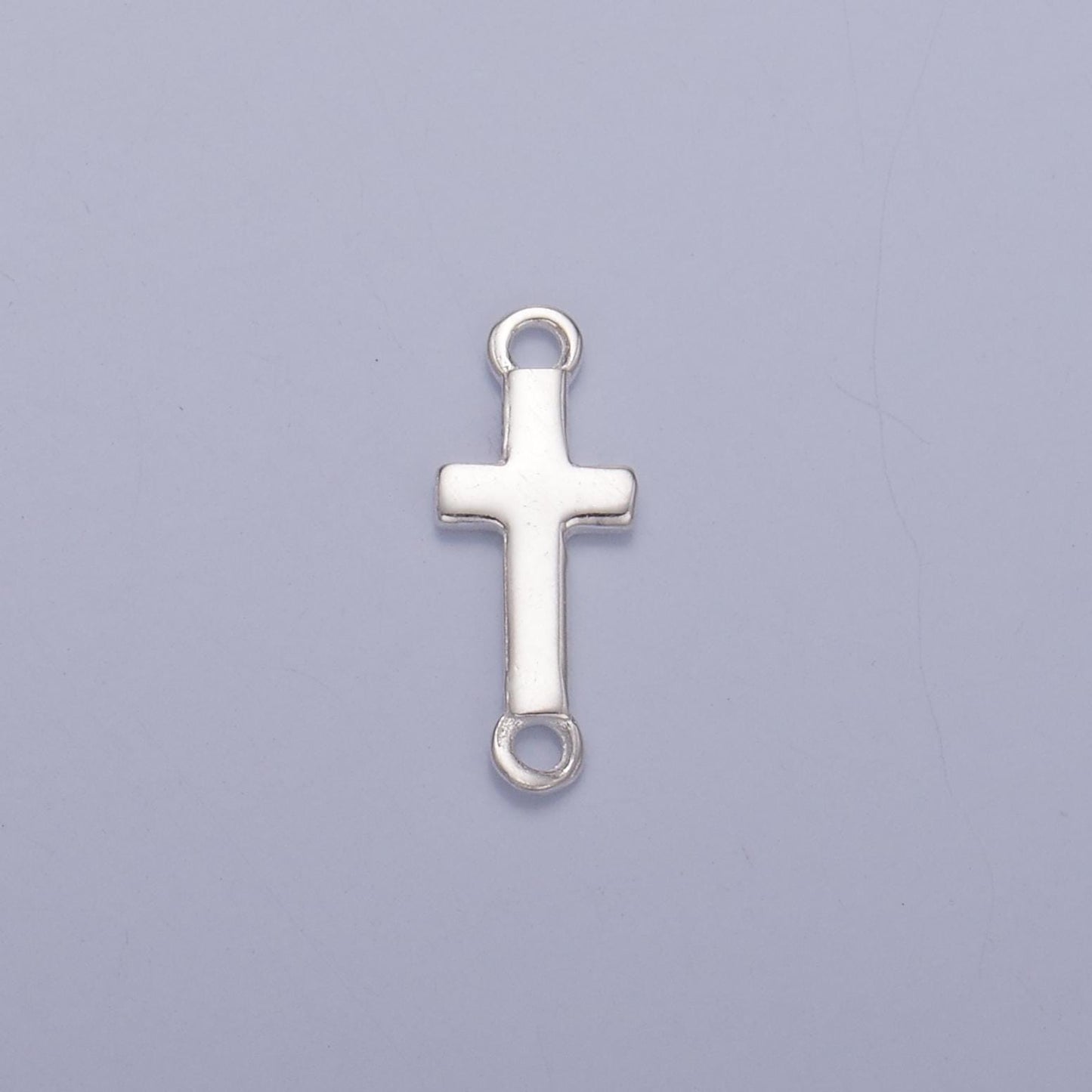 Mini Silver Cross Charm Connector s925 Sterling Silver Link Connector for Bracelet Necklace Earring Supply for Permanent Jewelry SL-637