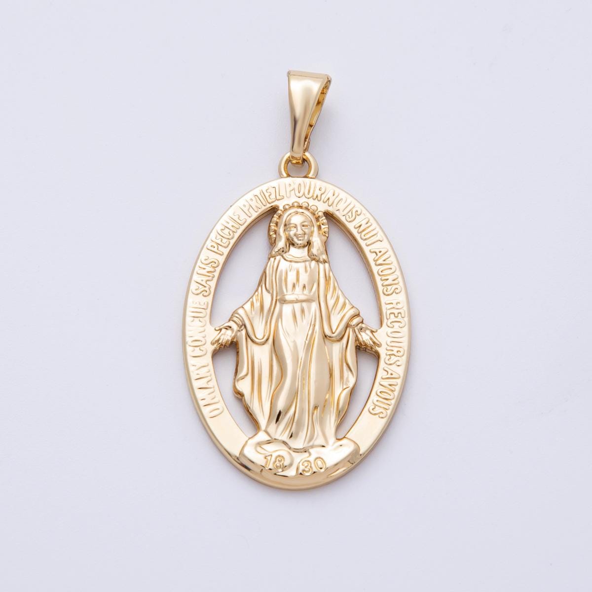 Virgin Mary Necklace Charm Catholic Religious Jewelry Gift for Her Baptism Confirmation DIY Jewelry Making Supply necklace | CHARMS-00071
