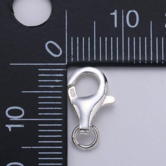 S925 Sterling Silver Lobster Clasps Jewelry Findings for Bracelet, Necklace jewelry making supply component 12mm, 16mm SL-246
