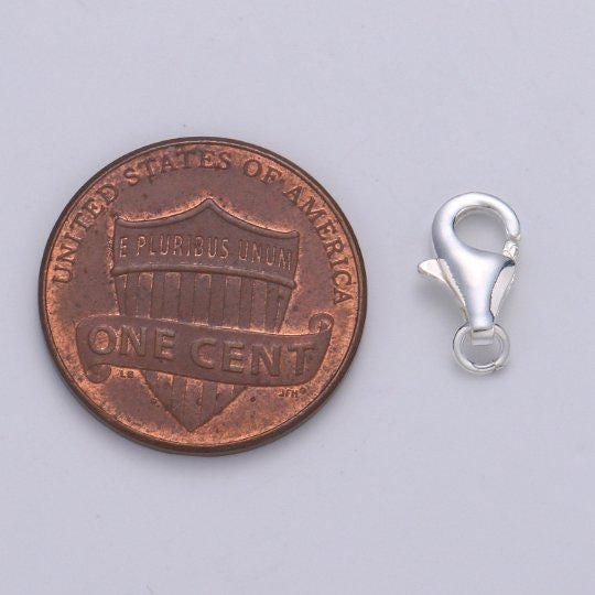 S925 Sterling Silver Lobster Clasps Jewelry Findings for Bracelet, Necklace jewelry making supply component 12mm, 16mm SL-246