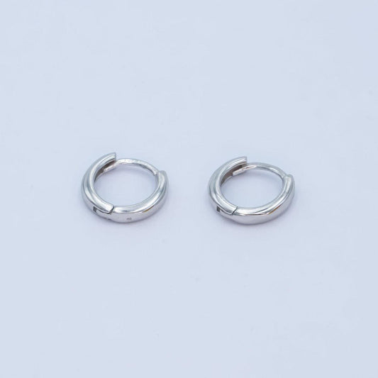S925 Sterling Silver 10mm Minimalist Huggie Earrings | SL-642