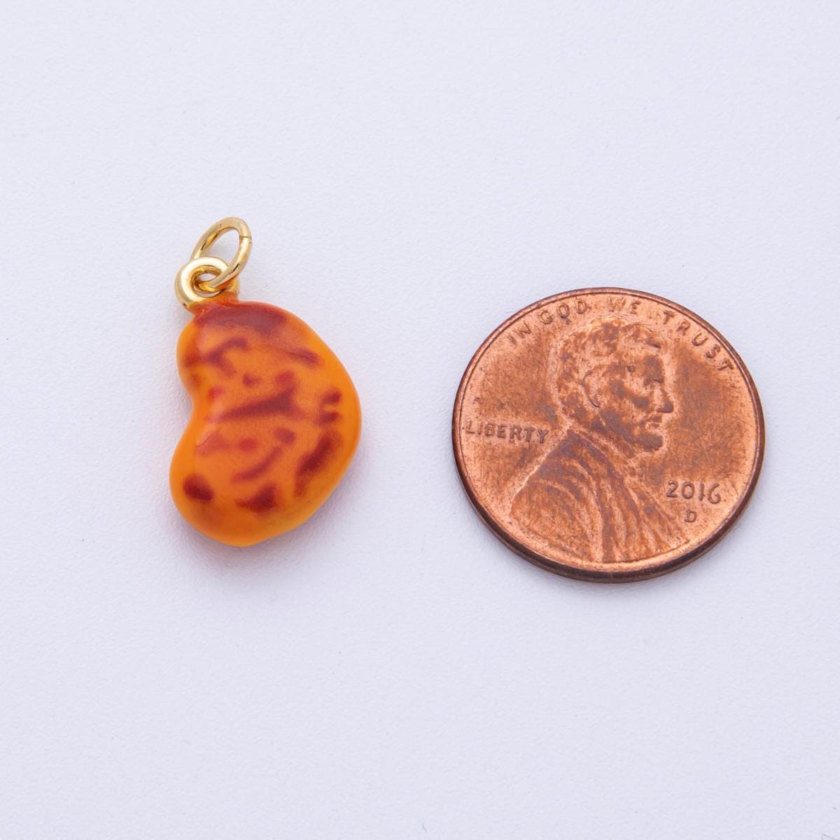14K Gold Filled 18.5mm Palmier Pastry 3D Multidimensional Charm Painted Enamel Foodie Gift DIY Jewelry Supply | Charms-100017