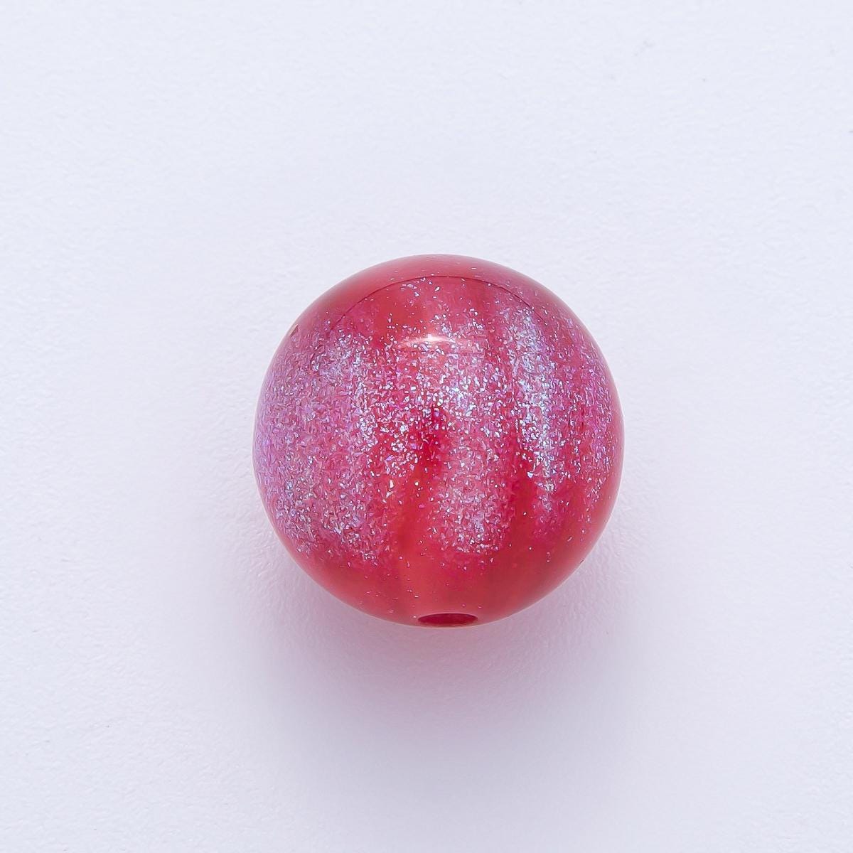 10pcs 16mm Multi Color Glitter Resin Round Beads Set DIY Jewelry Supply Finding for Custom Necklace & Bracelet | Beads-00034