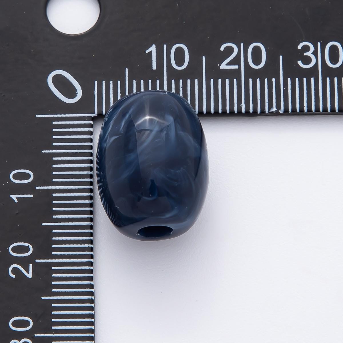 10pcs 18mm Dark Blue Marble Resin Oval Beads Set DIY Jewelry Supply Finding for Custom Necklace & Bracelet Making | Beads-00029