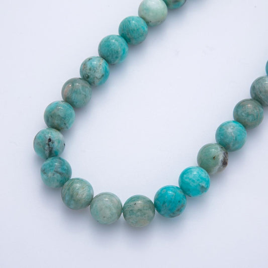 11.8mm Blue Teal Turquoise Natural Gemstone Round Strand Finding DIY Custom Jewelry Supply for Necklace & Bracelet Making | WA-4101