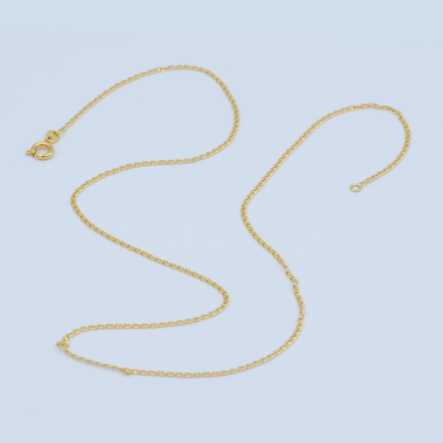 1.5mm Dainty Anchor 19.5 Inch Layering Chain Necklace w/Spring Ring | WA-186