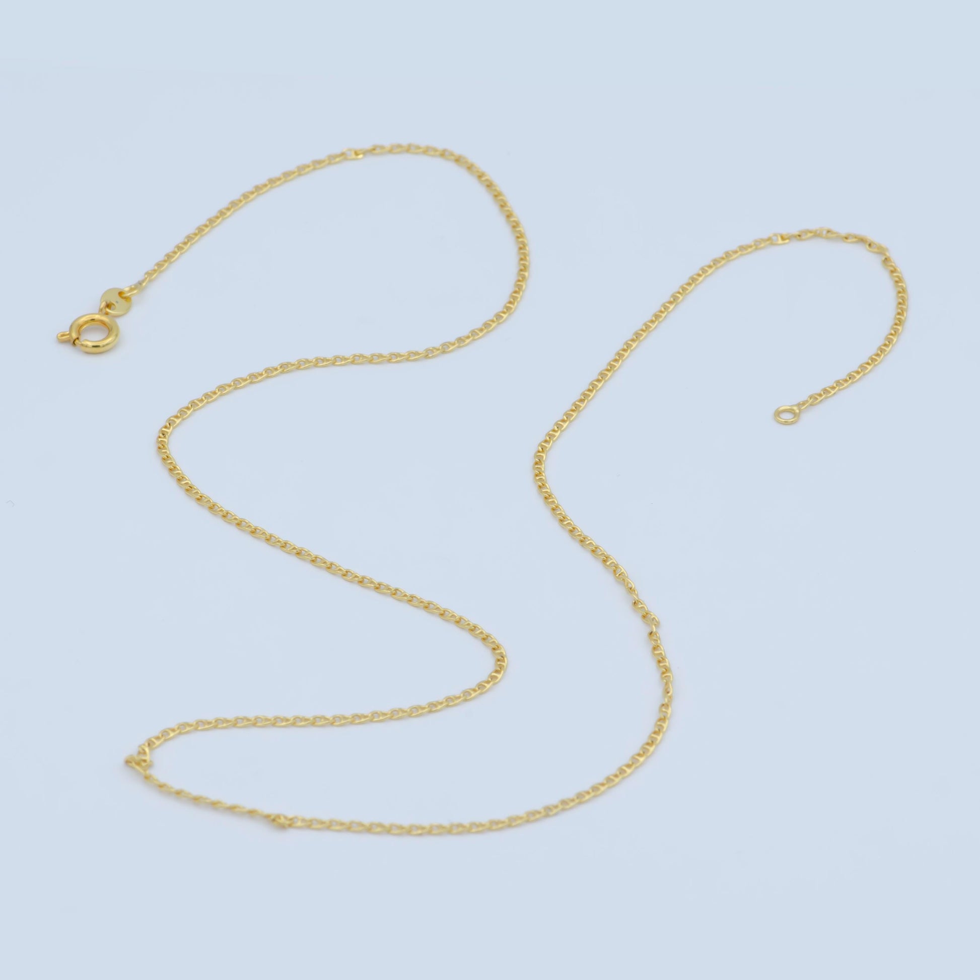 1.5mm Dainty Anchor 19.5 Inch Layering Chain Necklace w/Spring Ring | WA-186