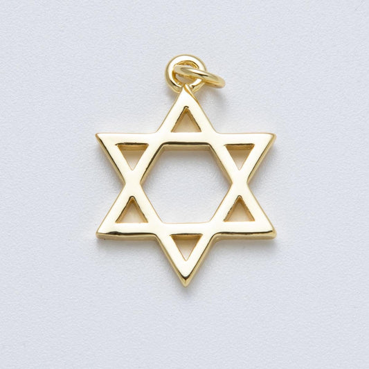 14K Gold Filled 23mm Minimalist Star of David Open Charm Classic Religious Jewelry DIY Supply for custom Necklace | Charms-00019