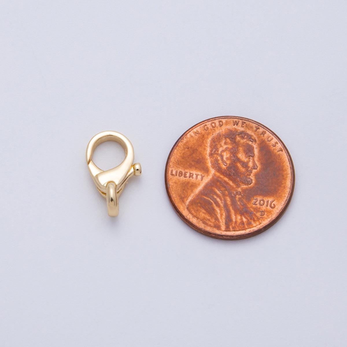 18K Gold Filled 13.3mm Minimalist Lobster Claw Clasps Finding Secure Clasp for Necklaces & Bracelets Jewelry Making Supply | Findings-00012