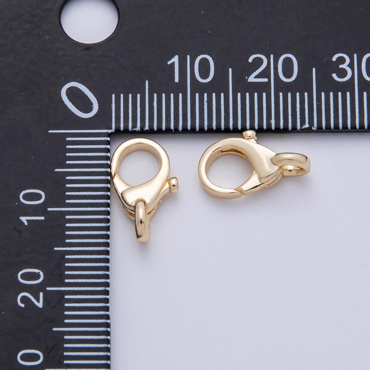 18K Gold Filled 13.3mm Minimalist Lobster Claw Clasps Finding Secure Clasp for Necklaces & Bracelets Jewelry Making Supply | Findings-00012