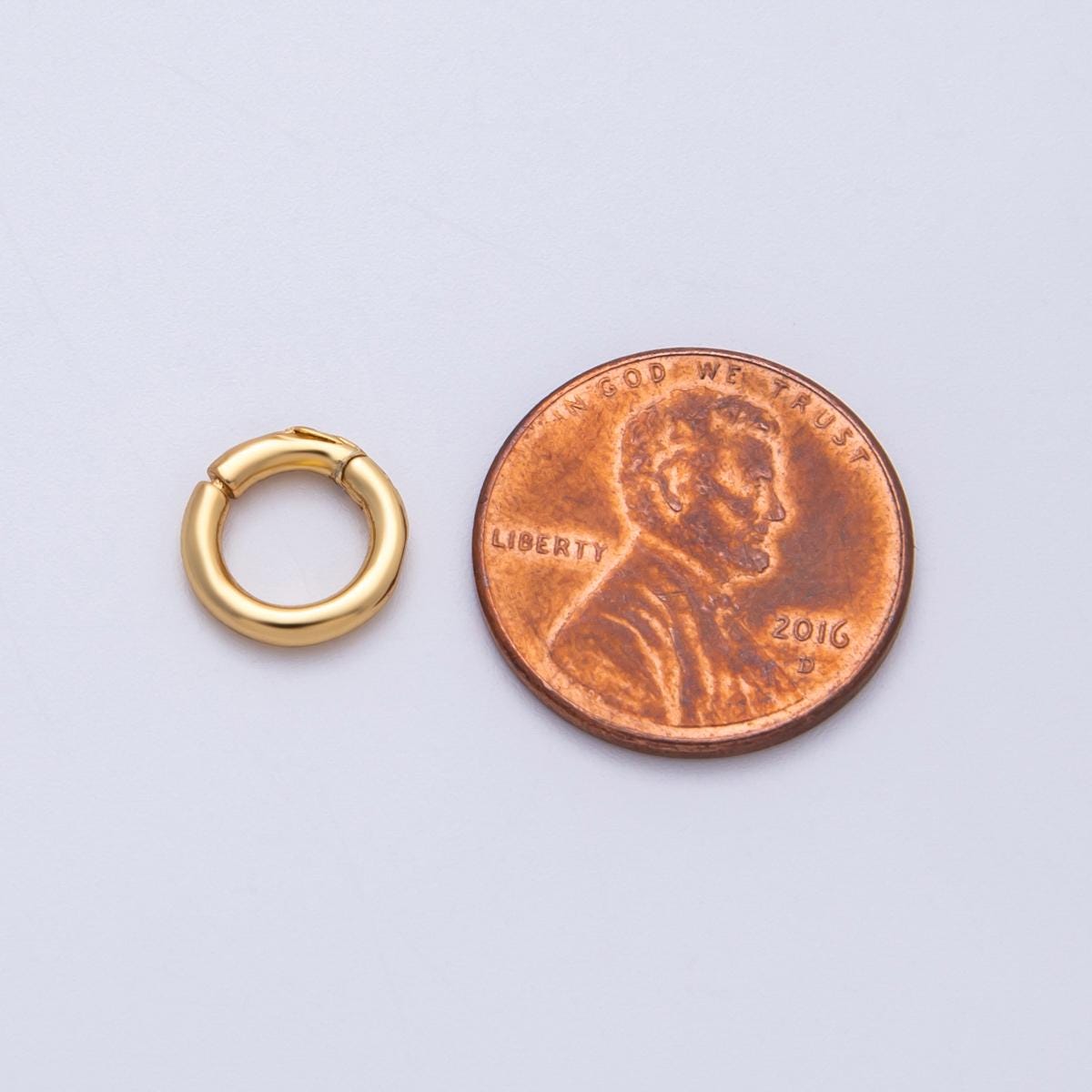 18K Gold Filled 10mmm Minimalist Pull Gate Charm Holder Finding DIY Jewelry Making Supply for custom necklace or bracelet | Findings-00018