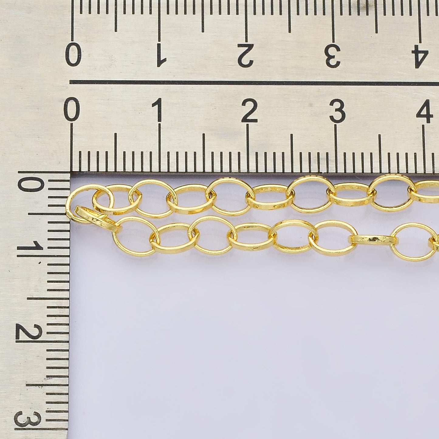 16k gold filled oval link chain by the yard, dainty chain for charms wholesale bulk DIY Jewelry Making Supply custom necklace | Roll-01833