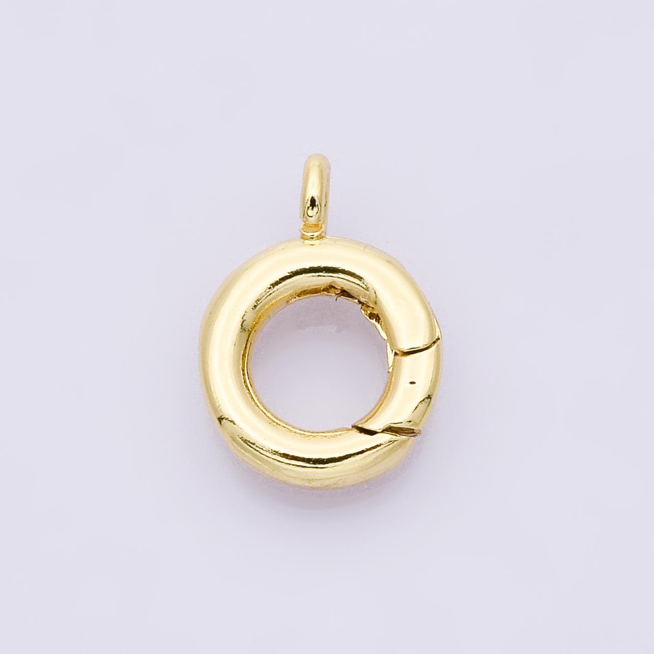 24k gold filled push gate clasp finding O ring connector DIY Jewelry making supply for custom necklace or bracelet | FINDINGS-00040