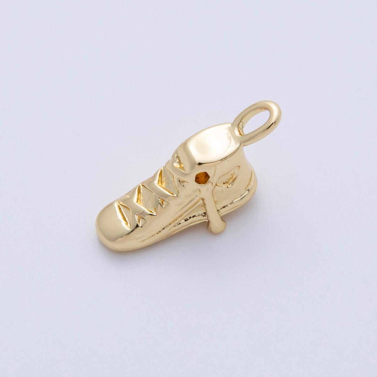 18K Gold Filled 20mm Sneakers Shoe 3D Multidimensional Charm sneakerhead street-style jewelry DIY Supply making for bracelet | Charms-00094