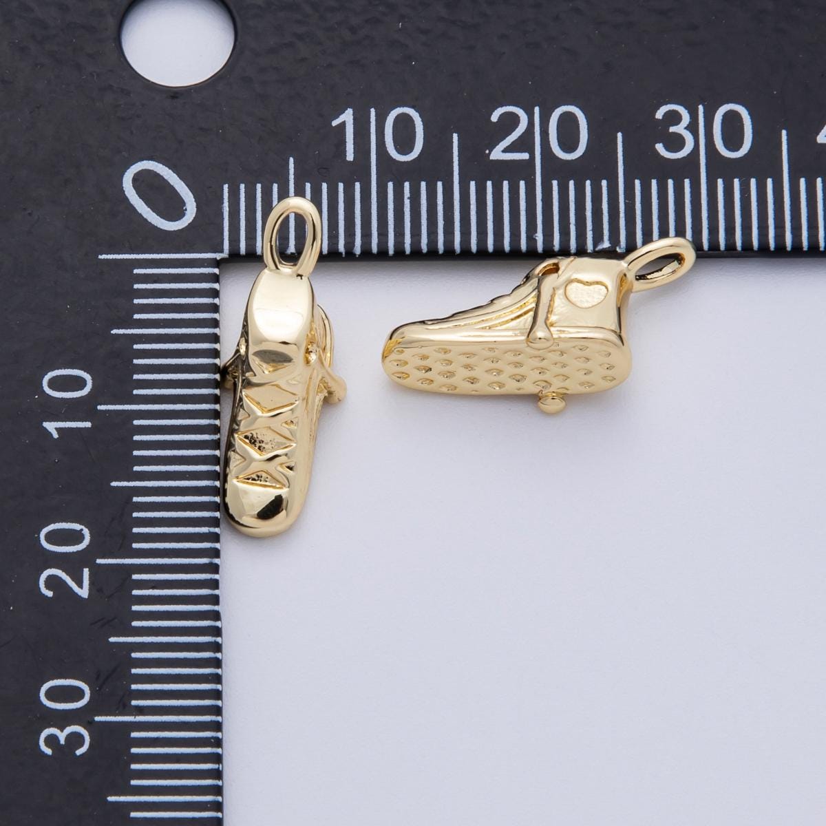18K Gold Filled 20mm Sneakers Shoe 3D Multidimensional Charm sneakerhead street-style jewelry DIY Supply making for bracelet | Charms-00094