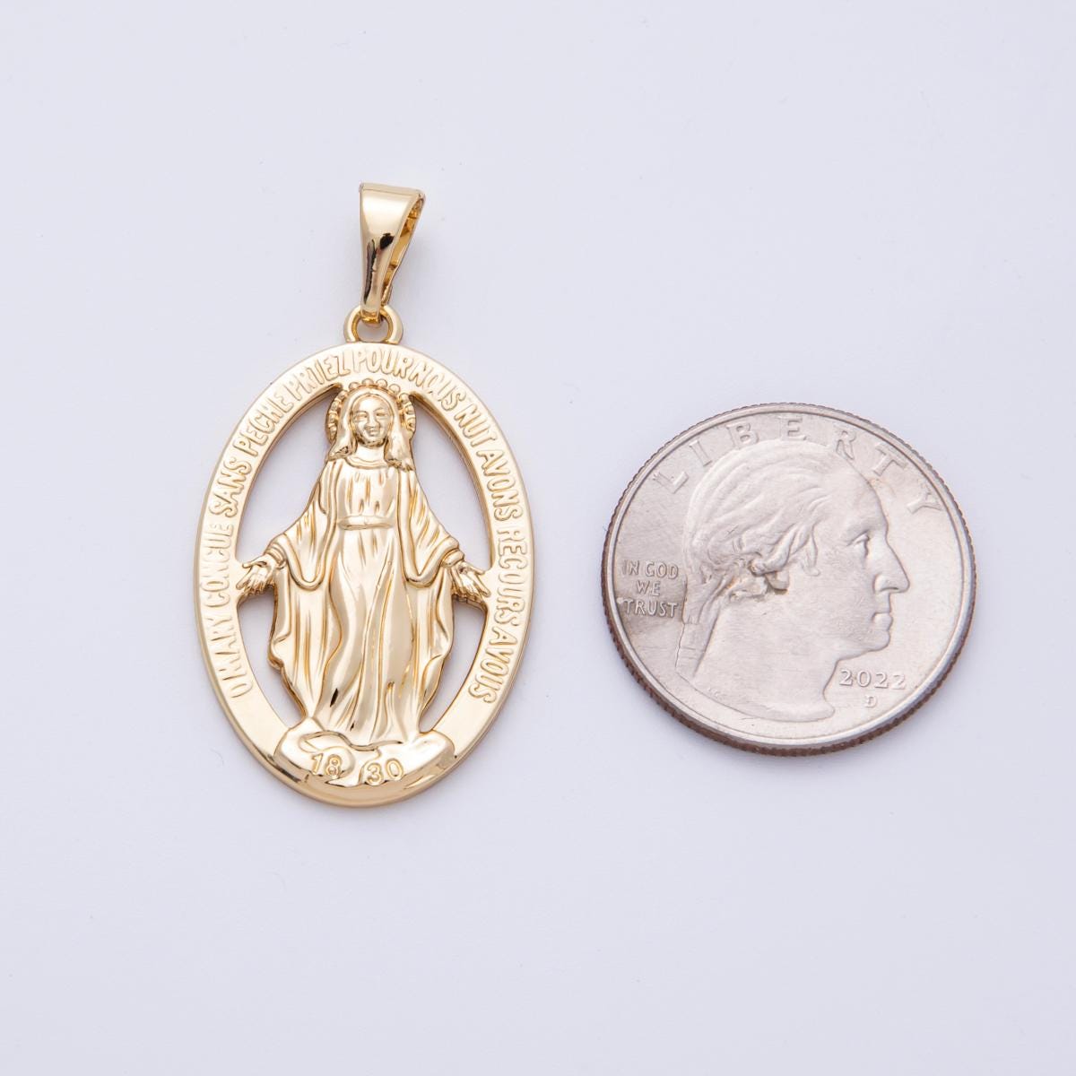 Virgin Mary Necklace Charm Catholic Religious Jewelry Gift for Her Baptism Confirmation DIY Jewelry Making Supply necklace | CHARMS-00071