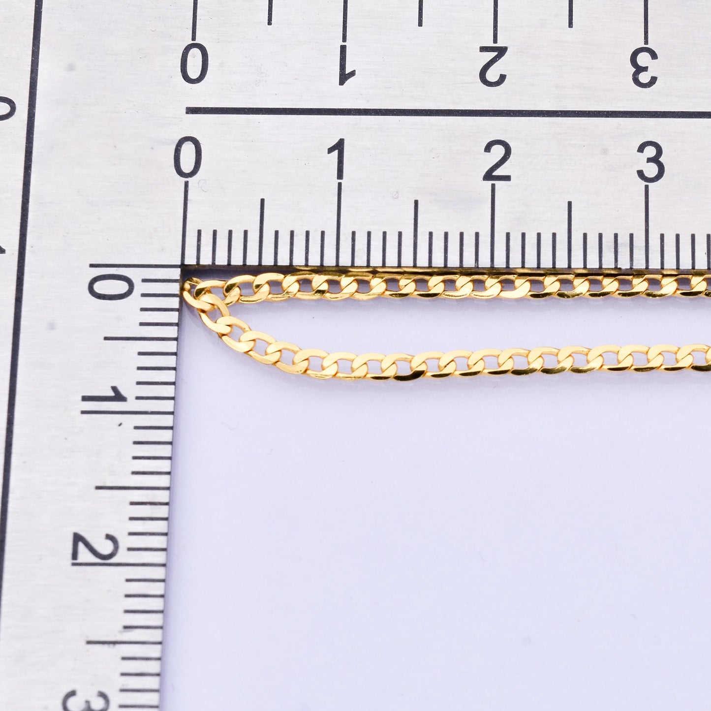 17.5 inch ready to use gold cuban curb necklace chain, layering curb chain dainty necklace, for necklace making WA4145