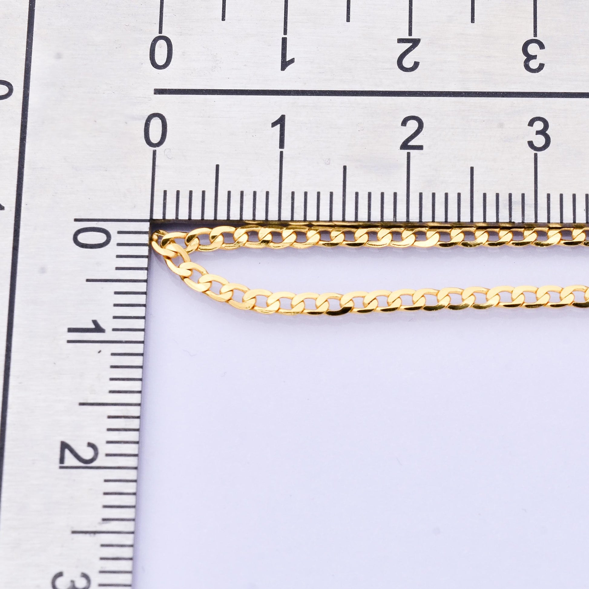 17.5 inch ready to use gold cuban curb necklace chain, layering curb chain dainty necklace, for necklace making WA4145