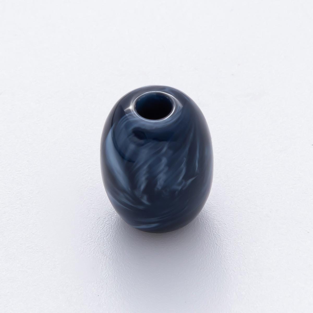 10pcs 18mm Dark Blue Marble Resin Oval Beads Set DIY Jewelry Supply Finding for Custom Necklace & Bracelet Making | Beads-00029