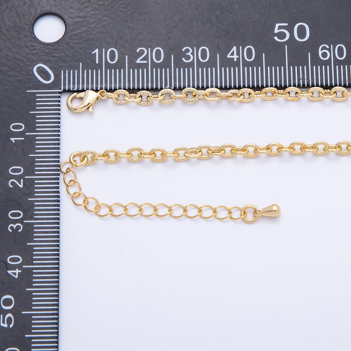 Gold Stainless steel 4mm Cable Chain 18 inch layering chain necklace | WA-4066