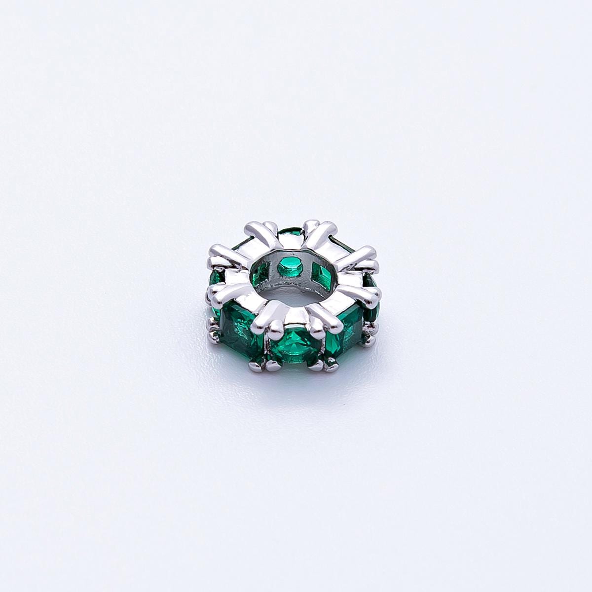 10mm Sparkling multicolor CZ rondelle spacer beads DIY Jewelry Making Supply for custom bracelet necklace for diy jewelry | BEADS-00077