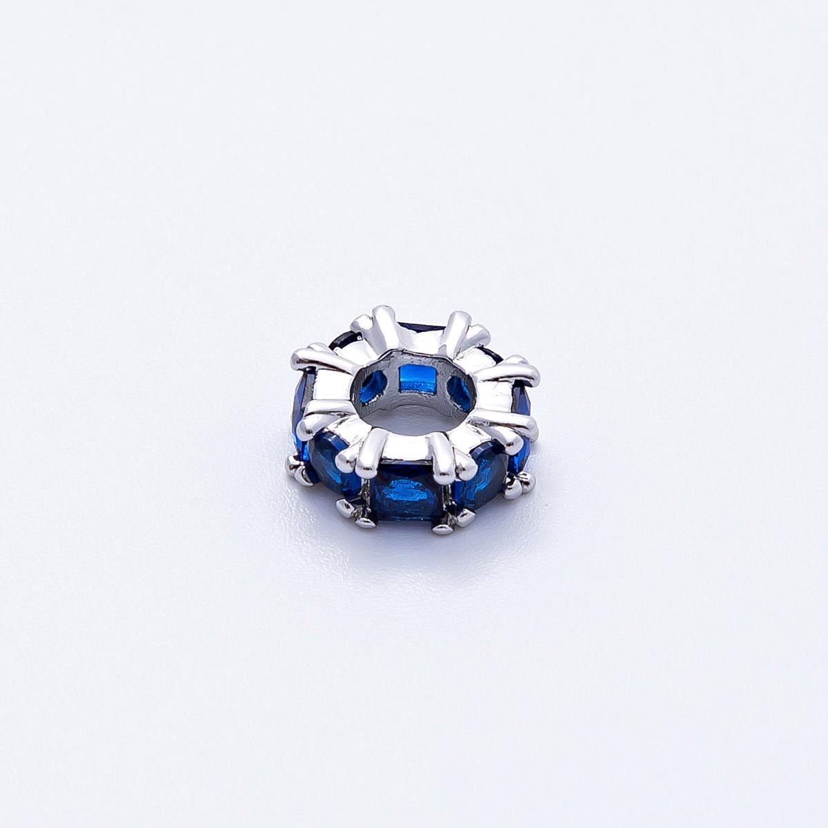 10mm Sparkling multicolor CZ rondelle spacer beads DIY Jewelry Making Supply for custom bracelet necklace for diy jewelry | BEADS-00077
