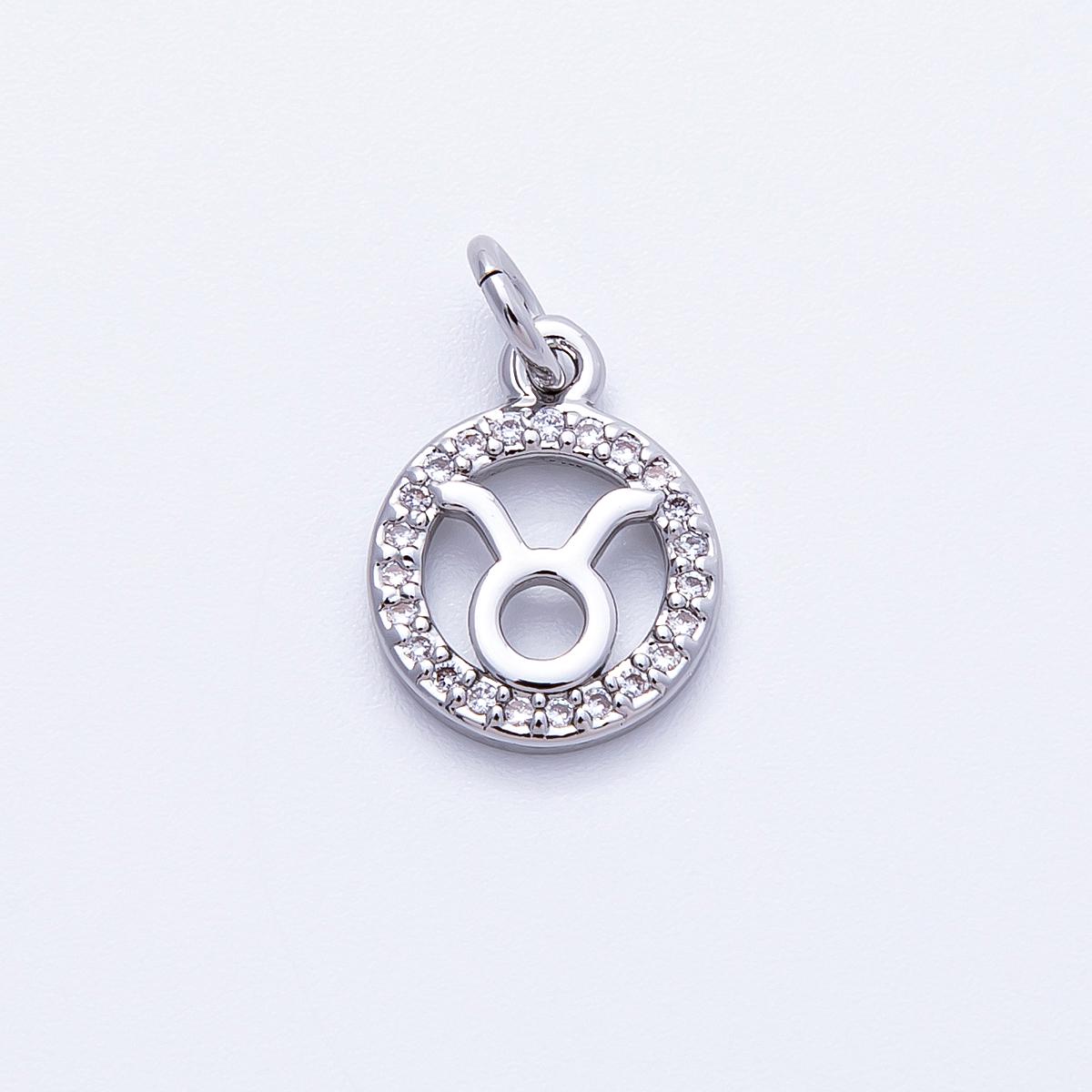 13.4mm small zodiac charms astrological zodiac signs, zodiac symbols add on pendant earring bracelet necklace horoscope | CHARMS-00235