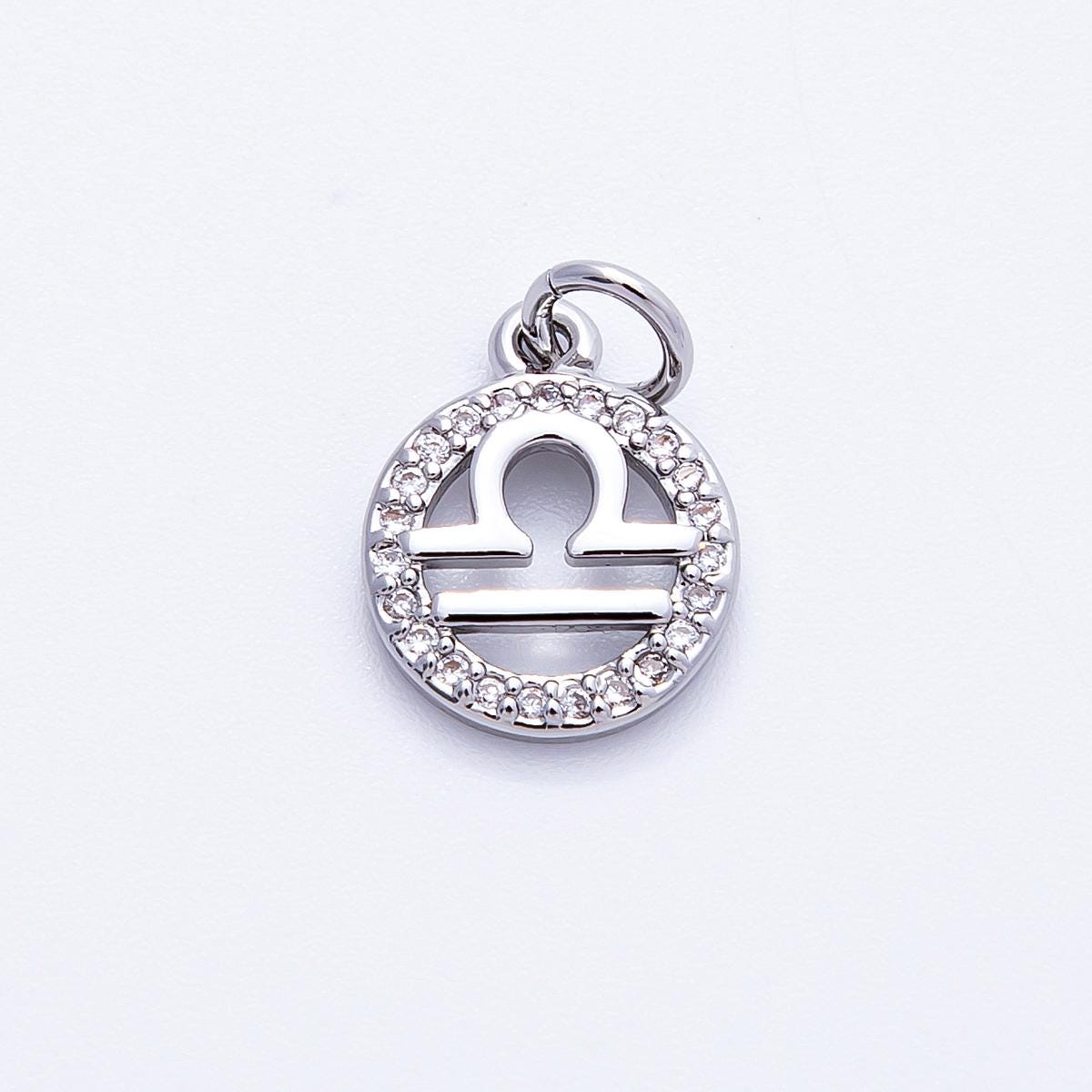 13.4mm small zodiac charms astrological zodiac signs, zodiac symbols add on pendant earring bracelet necklace horoscope | CHARMS-00235