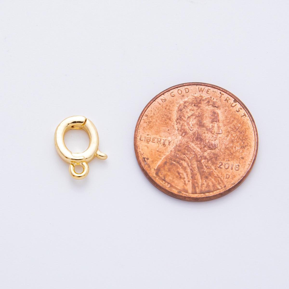 18K Gold Filled 10mm Classic Spring Ring Clasp Closure Finding open ring small jewelry clasp for necklace and bracelet DIY | FINDINGS-00041