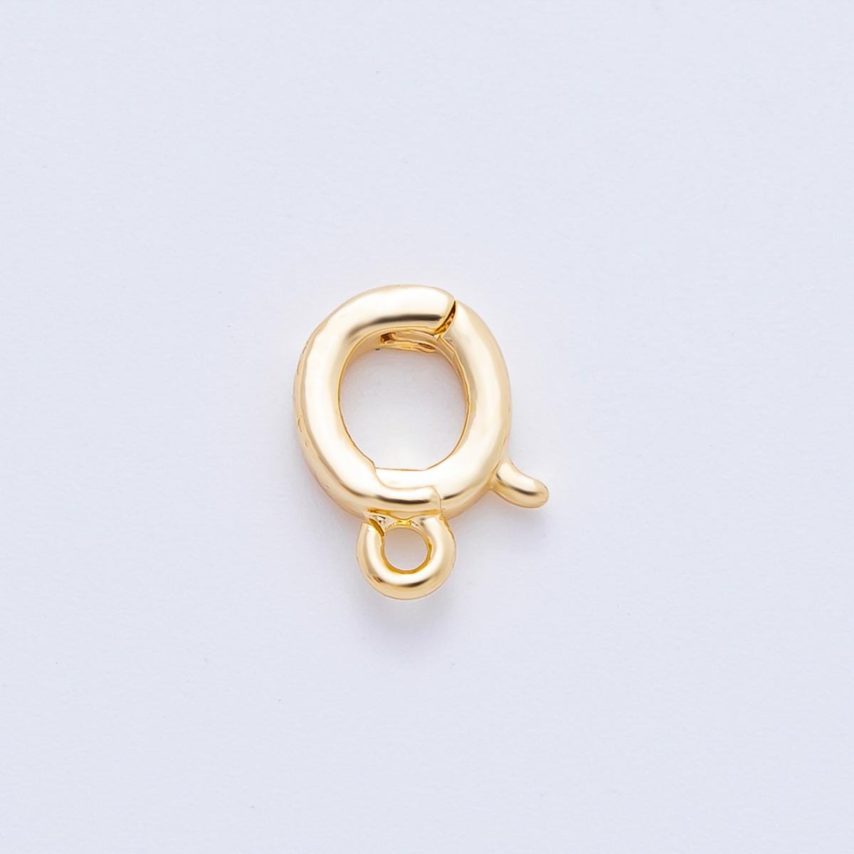 18K Gold Filled 10mm Classic Spring Ring Clasp Closure Finding open ring small jewelry clasp for necklace and bracelet DIY | FINDINGS-00041