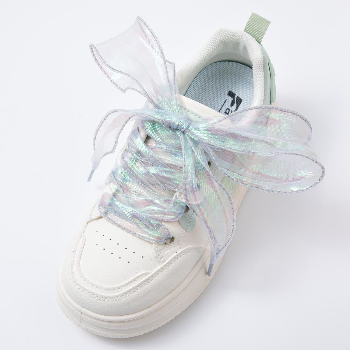 Holographic Iridescent shoelaces romantic magic mermaid sneaker laces for Fashion shoe game everyday chic accessory | WB-00312