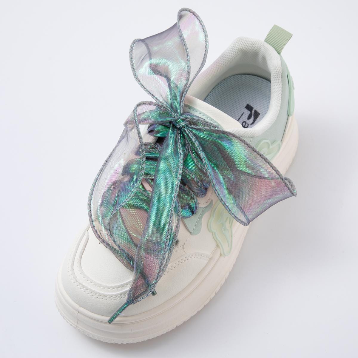 Holographic Iridescent shoelaces romantic magic mermaid sneaker laces for Fashion shoe game everyday chic accessory | WB-00312