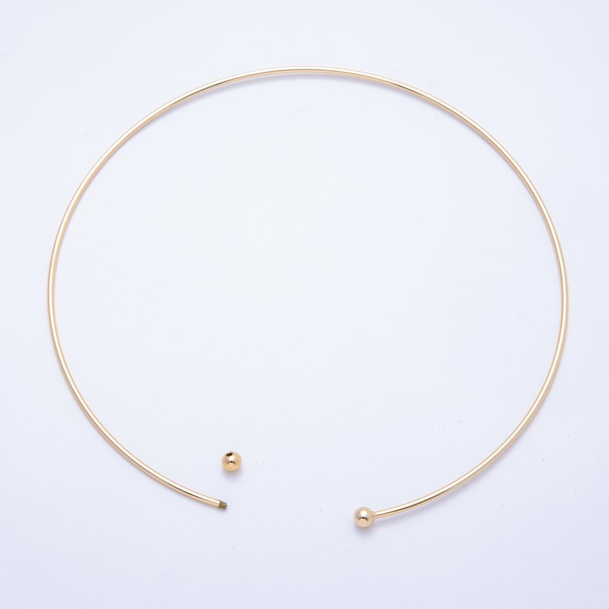 New Design Gold Collar necklace with Open Ball minimalist jewelry wire necklace cuff WA-4155