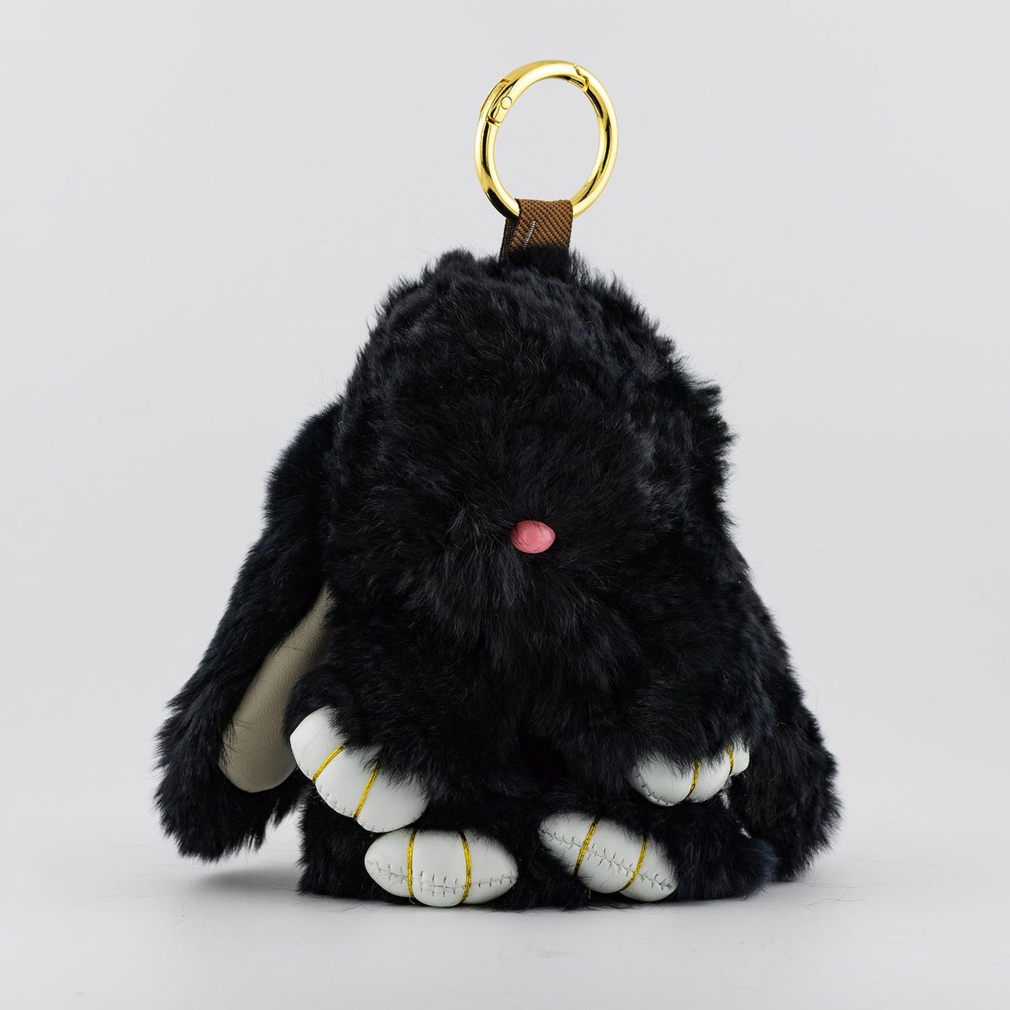 Fluffy Bunny Keychain Fur Rabbit Bag Charm Keyring Purse Accessory Plush Kawaii Animal Gift for Her Luxury Bag Decor | WB-00290
