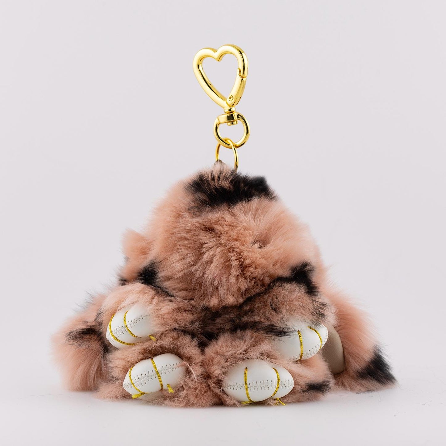 Fluffy Bunny Keychain Fur Rabbit Bag Charm Keyring Purse Accessory Plush Kawaii Animal Gift for Her Luxury Bag Decor | WB-00290